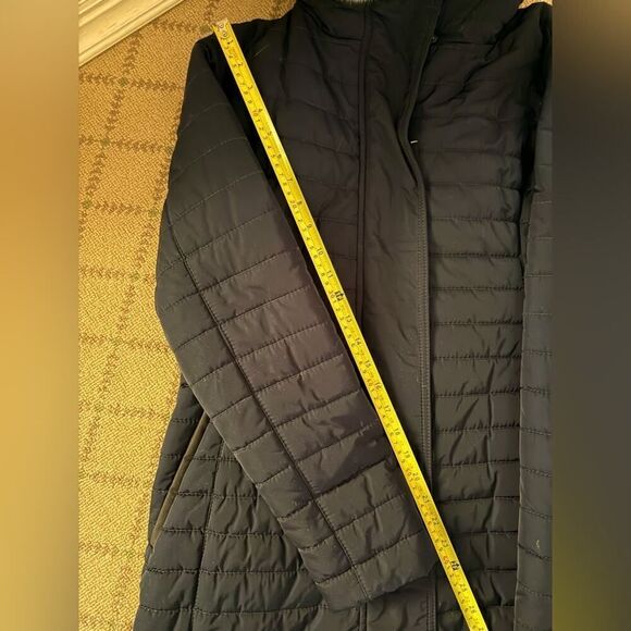 Gorski Navy Blue Apres Ski Parka with hood w fur trim US 10 - Picture 5 of 16